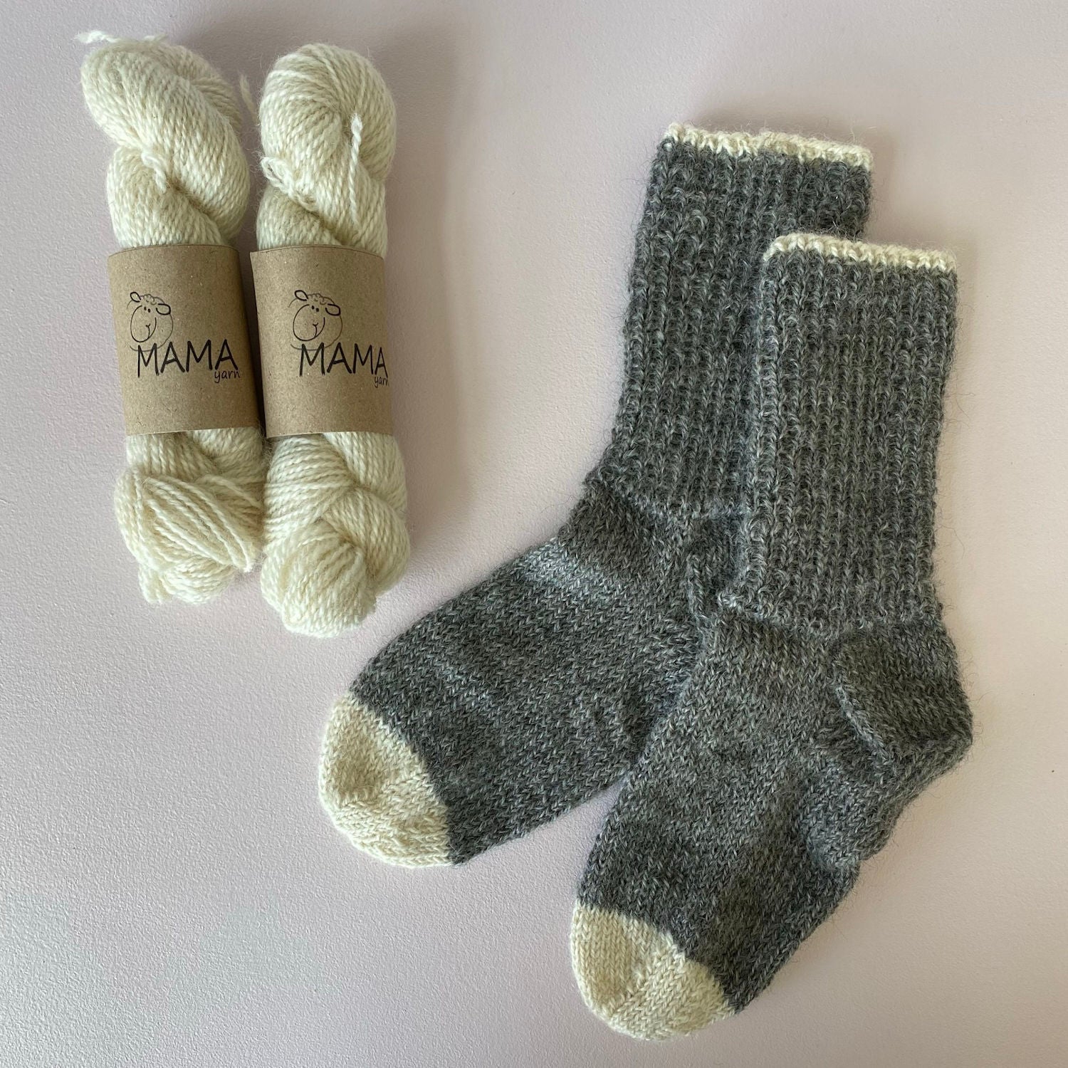Gotlandsk Begyndersok uden superwash | MAMA yarn – MAMA & uld